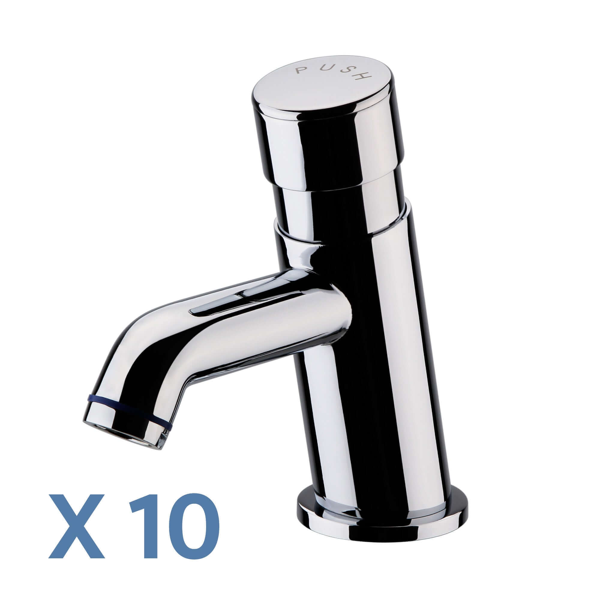 Buy Vision non concussive time adjustable basin single tap modern - chrome (hot & cold indicators) - 10 pack Online UK | HOUSE OF ENKI